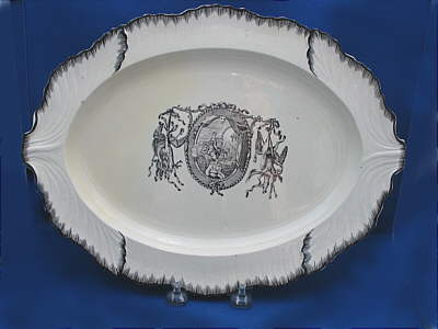 Accessories<br>Archives<br>SOLD   Creamware Platter with Transfer of Minerva etc.