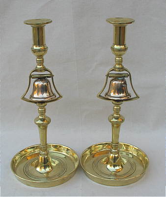 Accessories<br>Accessories Archives<br>SOLD   Pair of Brass and Bell Metal Tavern Candlesticks