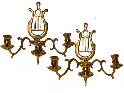 A Pair of Three-Armed Sconces