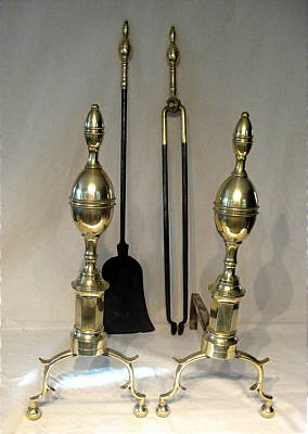Metalware<br>Archives<br>A Set of Lemon-top Andiorns with Matching Tools