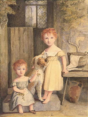 Watercolor of two children