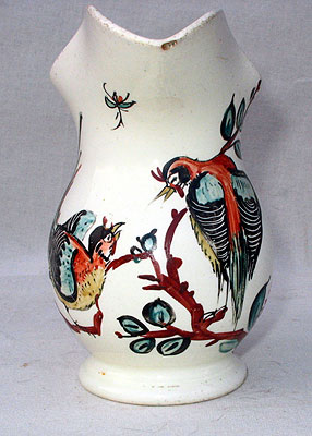 Ceramics<br>Ceramics Archives<br>SOLD  A Beautifully Decorated Creamware Creamer