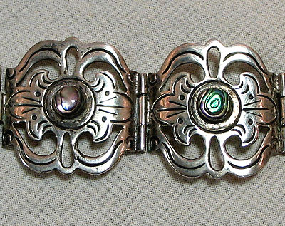 Jewelry<br>SOLD  Sterling and Abalone bracelet by Los Ballesteros