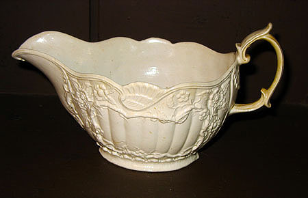Ceramics<br>Ceramics Archives<br>SOLD  A Mid 18th Century Saltglaze Sauceboat