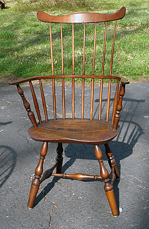 Furniture<br>Furniture Archives<br>SOLD  A Connecticut comb-back Windsor Armchair