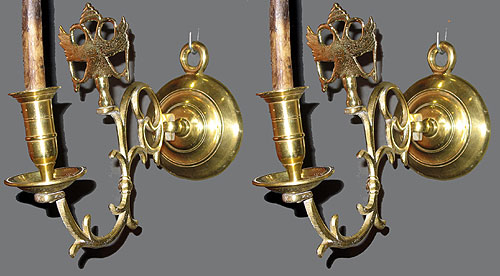 Metalware<br>Archives<br>Pair of Russian Brass Sconces