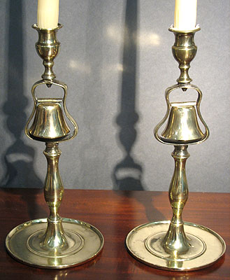 Metalware<br>Archives<br>Pair of Brass Tavern Candlesticks