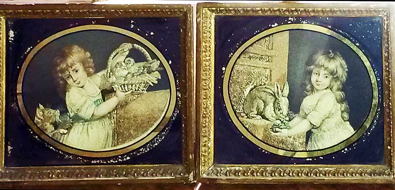 A Pair of Silk Embroideries of Children