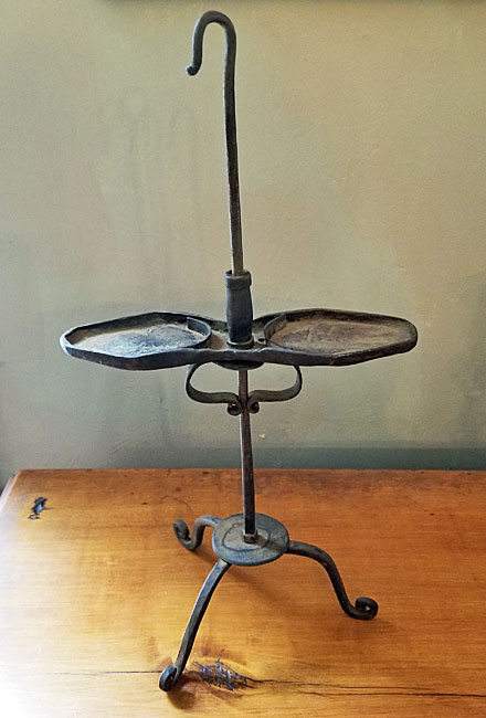 Metalware<br>Lighting<br>Antique Iron Fat or Grease Lamp