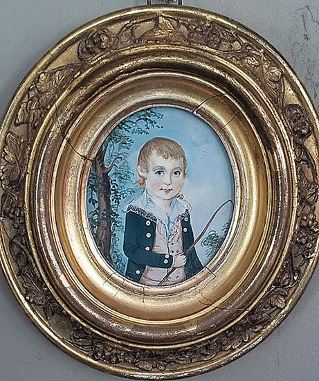 Paintings<br>Portrait Miniatures<br>Portrait of a boy with his whip
