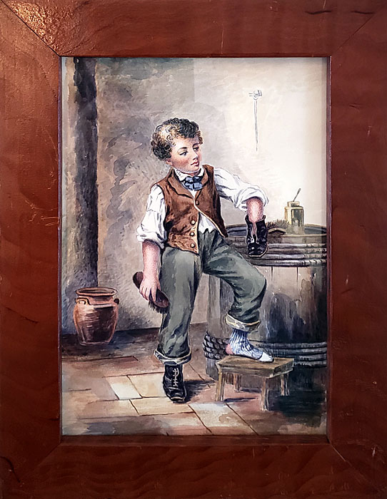 Paintings<br>Watercolor<br>Shoeshine Boy