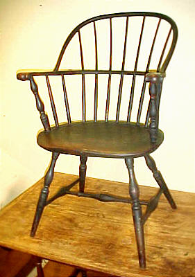 Furniture<br>Furniture Archives<br>SOLD  Knuckle Arm Windsor Fanback Chair