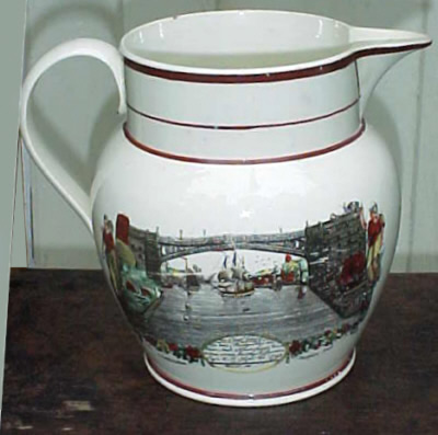 Accessories<br>Archives<br>SOLD   Creamware jug with Masonic transfer