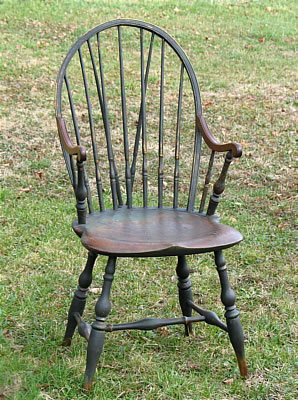 Furniture<br>Furniture Archives<br>SOLD  Rhode Island Brace-Back Windsor Chair