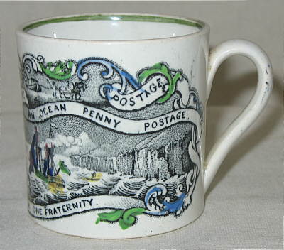 SOLD   A Child's Mug Commemorating Penny Postage