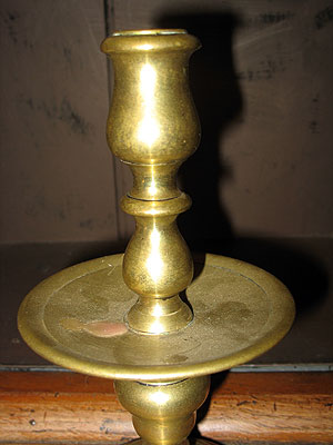 Brass Heemskerk or Middrip Candlestick