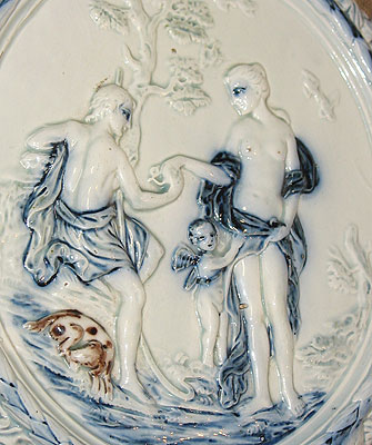 Ceramics<br>Ceramics Archives<br>SOLD  Pearlware Plaque of Paris and Oenone
