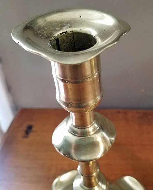 Pair of Signed Brass Candlesticks