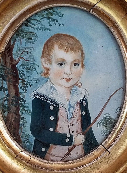 Paintings<br>Portrait Miniatures<br>Portrait of a boy with his whip