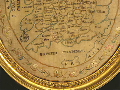 SOLD   Embroidered Map of England and Wales