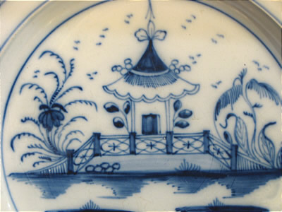 Accessories<br>Archives<br>SOLD   PEARLWARE PLATE WITH CHINESE PAGODA DECORATION