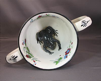 Accessories<br>Archives<br>SOLD   Pearlware Loving Cup with Frog!