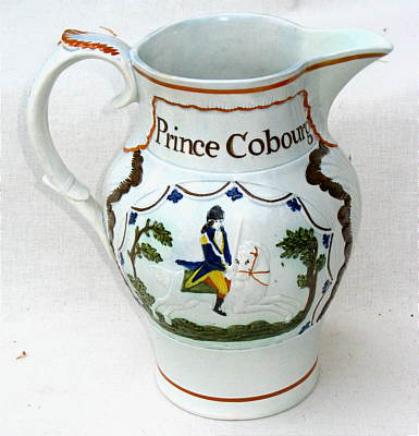 Accessories<br>Archives<br>SOLD   Duke of York and Prince Coburg Prattware Jug