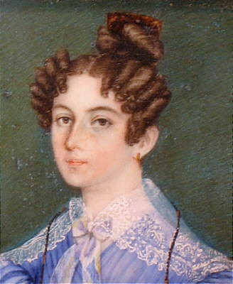 Paintings<br>Archives<br>Portrait Miniature of a Woman in a Blue Dress