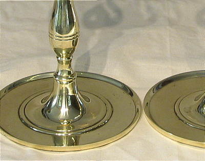 Metalware<br>Archives<br>Pair of Brass Tavern Candlesticks