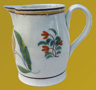 SOLD   A Pearlware Tulip Decorated Jug