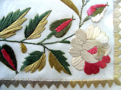 A Silk Needlework on Paper