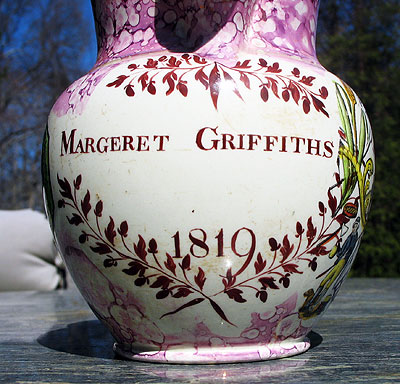 Ceramics<br>Ceramics Archives<br>SOLD  Margeret Griffiths 1819 Sunderland Jug
