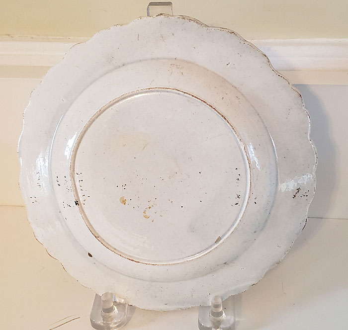 Ceramics<br>19th Century<br>Rare Brown Shell-Edge Pearlware Plate