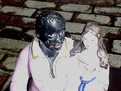 SOLD   Staffordshire Uncle Tom and Little Eva