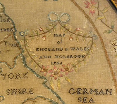 SOLD   Embroidered Map of England and Wales