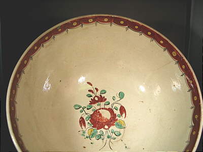 Accessories<br>Archives<br>SOLD   Creamware Bowl with Enamelled Roses