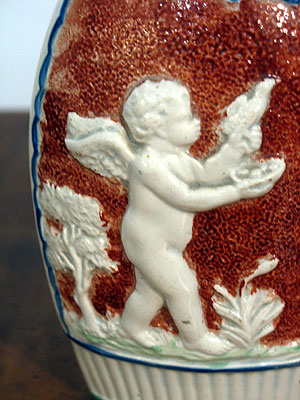 Ceramics<br>Ceramics Archives<br>SOLD  A Four Seasons Pearlware Flask