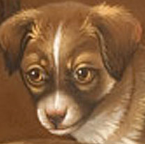 SOLD Portrait of Three Puppies
