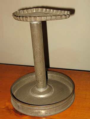 SOLD  Tin Betty Lamp Stand