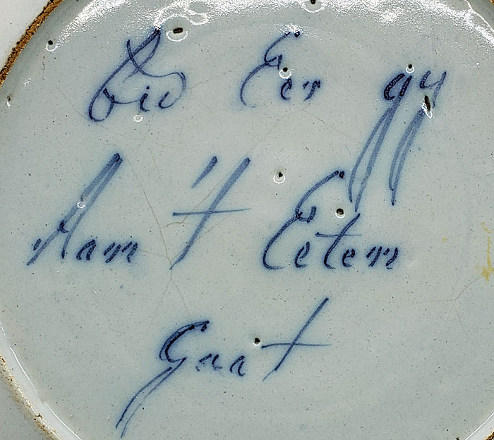 Amusing Dutch Delft 18th century Plate
