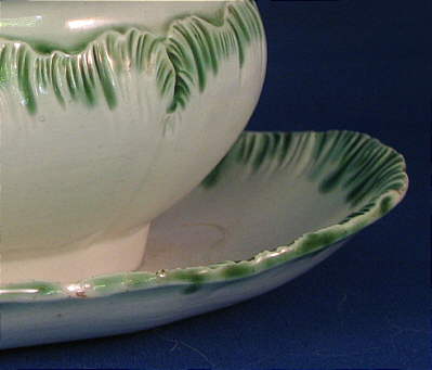 Accessories<br>Archives<br>SOLD   GREEN SHELL EDGE SAUCE TUREEN