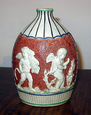 Ceramics<br>Ceramics Archives<br>SOLD  A Four Seasons Pearlware Flask
