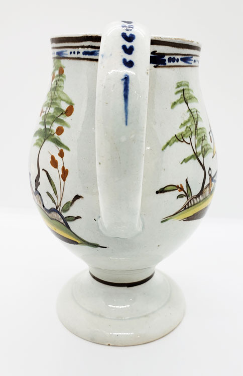 Just In<br>Pearlware Chinoiserie Footed Pitcher