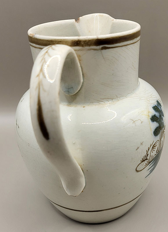 Just In<br>Small pearlware jug with chinoiserie decoration