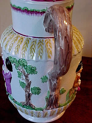 SOLD   Pearlware Jug with Raised Decoration
