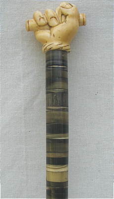 SOLD   Horn and Ivory Cane or Walking Stick