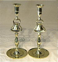 Pair of Brass Tavern Candlesticks