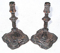A Pair of Silver Plated Tapersticks