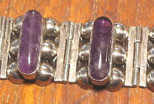 SOLD  Silver and Amethyst Bracelet