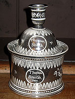 SOLD A Silver Lustre Dated Smoking Set